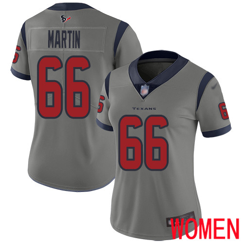 Houston Texans Limited Gray Women Nick Martin Jersey NFL Football #66 Inverted Legend